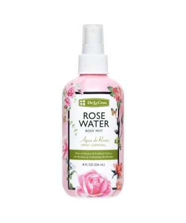 De La Cruz Rose Water Body Spray 8 fl oz (236 ml)