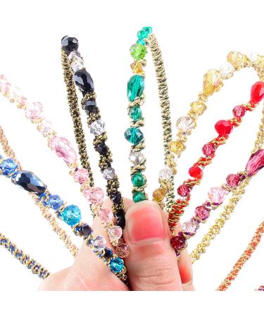 Zifengcer 7 Pcs Rhinestone Headbands for Women Girls - Sparkly Crystal Beaded Hair Hoop Set for Wedding Party - Non-slip Hair Accessories - Buy Online on GoSupps.com