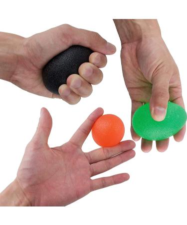 Stress Balls for Adults and Kids - Hand Exercise Squeeze Ball Set - 3 Resistance Levels - Arthritis Therapy & Stress Relief - Buy Online on GoSupps.com