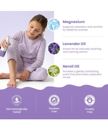 Kids Magnesium Sleep Spray with Lavender & Neroli Calming Bedtime Mist for Legs Feet & Body - Gentle Magnesium Oil Spray for Kids - Aromatherapy Pillow & Room Spray for Relaxation & Comfort - Buy Online on GoSupps.com