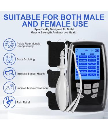 TENS Unit Muscle Stimulator & EMS Pelvic Floor Exercise - Pain Relief & Muscle Strengthening | Multifunctional Impulses & Gift Box Included - Buy Online on GoSupps.com