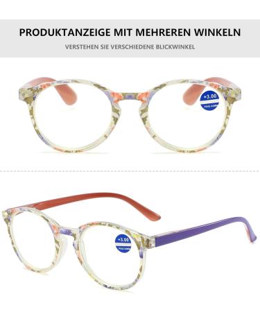 Buy Lanomi Women's Blue Light Filter Glasses - Retro Floral Design Anti-Blue Light Reading Aid (1.0 to 4.0 Diopters) - International Shipping Available - Buy Online on GoSupps.com