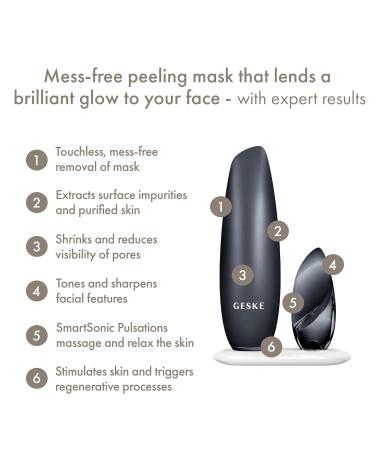 GESKE SmartAppGuided Touchless Magnetic Peeling Mask 5 in 1 | Best Magnetic Face Mask for Clean Skin & Pore Cleansing | Effective Skincare for All Genders | Glow with Clean Skin - Buy Online on GoSupps.com