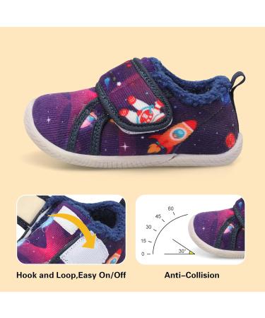 JOINFREE Baby Girl & Boy Anti-Slip Plush First Walking Shoes - Navy Universe - Size 2.5/3 UK - Buy Online on GoSupps.com