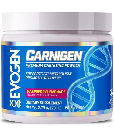 Evogen Carnigen | Carnitine Fat Burning Powder, Carnitine Tartrate, Acetyl-l-carnitine, Carnitine Orotate, Carnitine Fumarate, Bioperine | 50 Servings | Raspberry Lemonade
