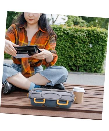 Alipis Box Lunch Box to Go Divided Lunch Containers Adults Multi-Function Bento Case Student Food Navy 28.5X19X6.5CM - Buy Online on GoSupps.com