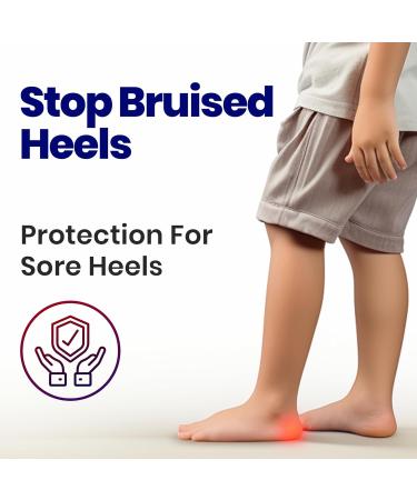 Kids Heel Cups & Inserts for Sever's Disease & Heel Pain Relief | Gel Cushions for Plantar Fasciitis | Size 2-5 (3 Pairs - Blue - Buy Online on GoSupps.com