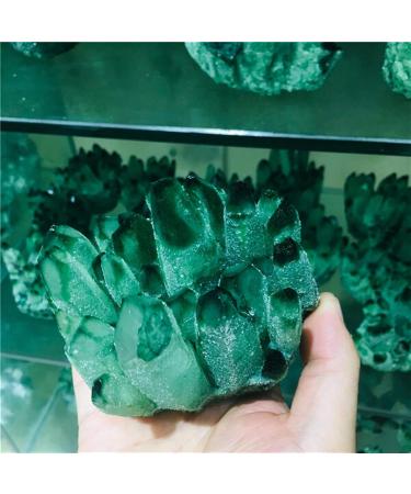 300-700g Natural Green Ghost Quartz Crystal Cluster Crystal raw Material Gemstone Samples for Home and Office Decoration Crystal Stone Natural Luster (Size : 400-490g) - Buy Online on GoSupps.com