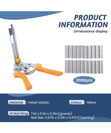 Otueidnsy Type M Nail Ring Pliers Type M Nail Ring Pliers Type M Nail Ring Pliers Thickened for Manual Tying (M Nail +3000Clips) - Buy Online on GoSupps.com