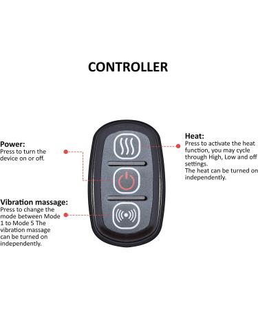 Comfier Heated Knee Brace Wrap with Massage Vibration - Large Size Black | Knee & Leg Massager with Heating Pad for Stress Relief - Buy Online on GoSupps.com