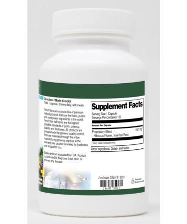 Valerian and Hibiscus Combination - 450 mg (100 Capsules ZIN: 513502) - 3 Pack - Buy Online on GoSupps.com