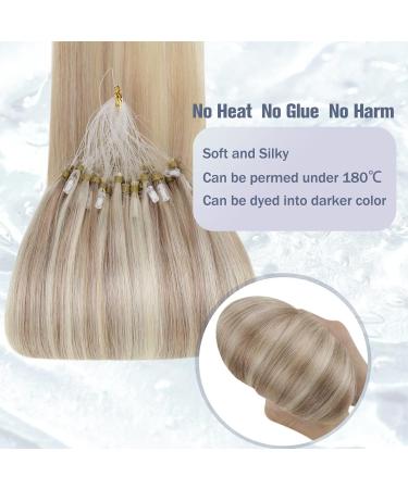 Shop Limited Discount Microring Extensions - Real Ash Blonde Hair #18/613 - 55cm 50g - Premium Quality for Recovery & Volume - Buy Online on GoSupps.com