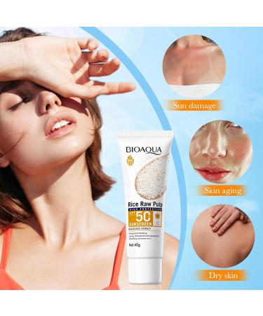 Rice Sun SPF 50+ Natural UV Face Cream SPF 50 UVA & UVB Protection Immediately - Buy Online on GoSupps.com