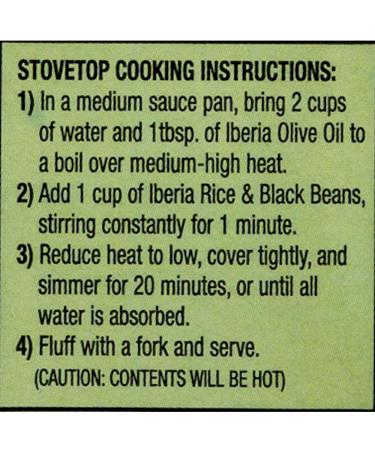 Iberia Rice & Black Beans 3.4 Lb - Seasoned & Ready to Cook - Nutritious & Low Fat - High Taste Rice & Beans - Buy Online on GoSupps.com