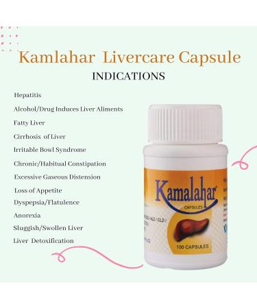 Kamalahar Capsules - Ayurvedic Liver Support & Detox - 100 Capsules x 6 Packs (300 Servings) - Buy Online on GoSupps.com