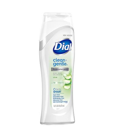 Dial Clean + Gentle Body Wash with Aloe Vera 16 Fl Oz (Pack of 6) - Hydrating and Soothing Formula - Buy Online on GoSupps.com