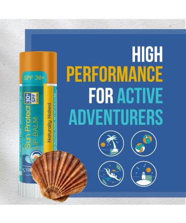 Naturally Naked Lip Balm Set | Reef Safe SPF 30 Unscented Hydrating Lip Care by Stream2Sea - Paraben Free Outdoor Lip Balm for Beach & Sports - Buy Online on GoSupps.com