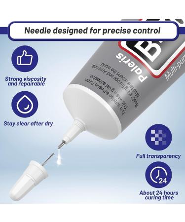 B-7000 Crystal Rhinestone Jewelry Glue Clear 110ml - Craft Adhesive with Precision Tips for Nail Art & Phone Repair - Buy Online on GoSupps.com