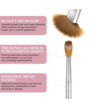 Saviland Kolinsky Acrylic Nail Brush Set - Professional Brushes for Acrylic Nails Extension & 3D Nail Carving - Sizes 6/10/12/14 - Buy Online on GoSupps.com