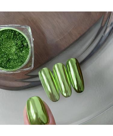 ADHERE ADHERE Chrome Mirror Powder - Magic Chrome Powder Hyper-Reflective Metallic Finish Mirror Effect in 10 Seconds for Gel/DIY/Pressed Nails 1g (All Prosper)