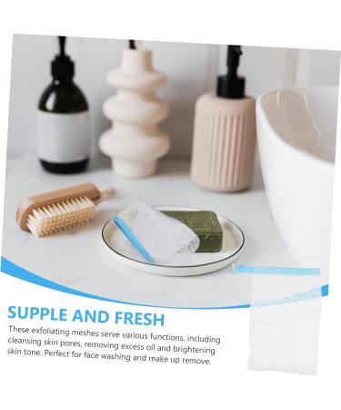 Baluue 8pcs Soap Mesh Bag Cleansing Foaming Net Face Cleansing Shower Soap Saver Soap Bag Fabric Sky-blue - Buy Online on GoSupps.com