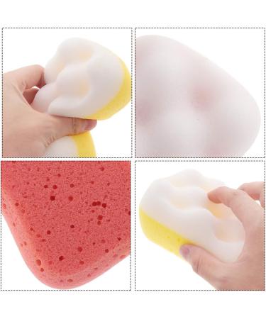 FRCOLOR Face Scrubber Lip Gloss Set - 4 Pcs Exfoliating Body Sponge for Women Men & Teens | Reusable Cleanses Skin of Dirt & Oil - Buy Online on GoSupps.com