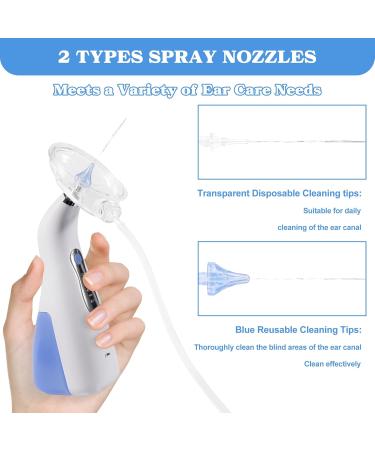 TopQuaFocus Electric Earwax Removal Kit - 2 Pressure Modes for Safe Ear Cleaning | Ear Washer Tool for Kids & Adults - Blue - Buy Online on GoSupps.com