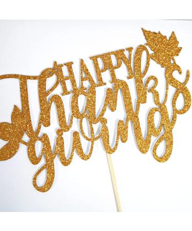 Qertesl 25PCS Thanksgiving Cupcake Toppers Turkey Maple Pumpkin Fall Themed Cake Topper Thanksgiving Party Cake Decorating Harvest Season Cake Decorating Cupcake Dessert Picks Gold4 - Buy Online on GoSupps.com