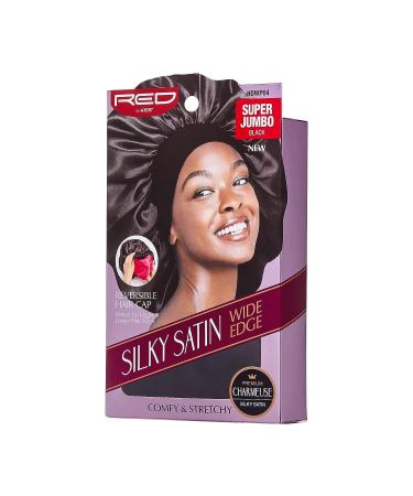 Red by Kiss Reversible Silky Satin Hair Bonnet - Super Jumbo Black - Buy Online on GoSupps.com