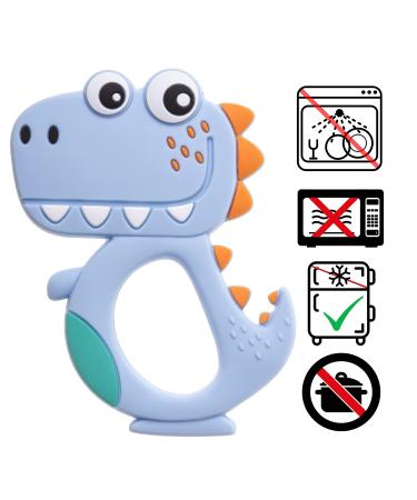 Akuku Dinosaur Baby Bite Ring - BPA Free Silicone Teething Toy for Girls | Cooling Grief Ring & Biting Aid - Buy Online on GoSupps.com