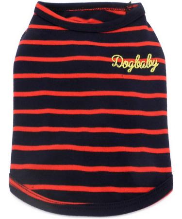 Paidful Summer Stripes T-Shirt for Small Dogs & Cats - Breathable Cotton Vest for Puppies & Kittens - Stylish Red Apparel for Chihuahua & Yorkshire XXL - Buy Online on GoSupps.com