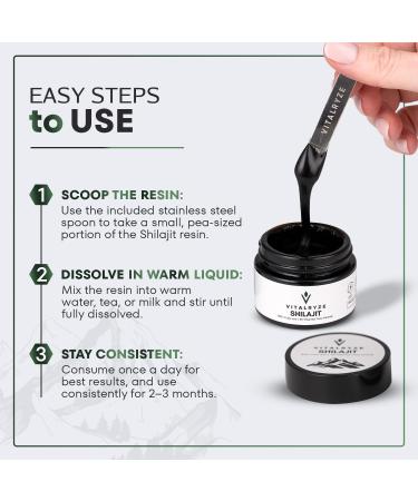 VITALRYZE Himalayan Shilajit Resin 50 Grams High Potency for Men & Women Natural Energy Support - 50g - Buy Online on GoSupps.com