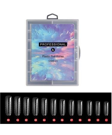 FEIlei Dual-Nail Forms Clear Nail Extension Tips Nail Gel Forms DIY Nails Manicure Tool B