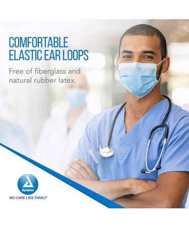 Buy Dynarex Procedure Masks - Disposable Triple-Pleated Face Masks with Ear Loops - 50 Blue Medical Masks for Hospital Use | Fast International Shipping - Buy Online on GoSupps.com