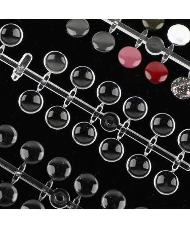 120 Pcs Round Transparent False Nail Display Tips with Adhesive Sticker - Nail Art Color Display Chart for Polish Training and Practicing - Buy Online on GoSupps.com