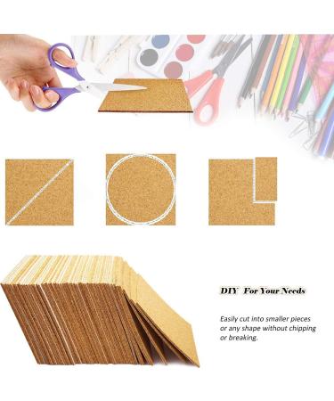 120Pcs Self Adhesive Cork Squares  MOTASOM 4 x 4 Inch Strong Cork Adhesive Sheets  Reusable Cork Board Cork Backing Sheets  Mini Wall Cork Tiles Mat for Coasters and DIY Crafts - Buy Online on GoSupps.com