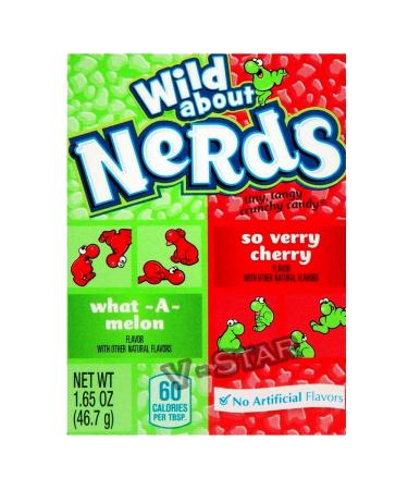Wonka WONKA Nerds American Candy Retro Candy (Watermelon & Cherry (1.65 oz)