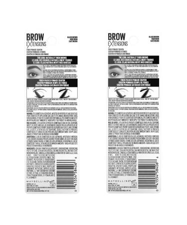 Maybelline New York Brow Extensions Fiber Pomade Crayon 2-Pack Black Brown 262 - Buy Online on GoSupps.com