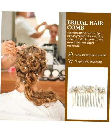 Ipetboom Alloy Rhinestone Hair Comb Wedding Hair Clip Pearl Clips for Hair Wedding Headpiece for Bride Diamond Headpiece Tiara Bridal Headdress Bridesmaid Crystal Accessories Rhinestones - Buy Online on GoSupps.com