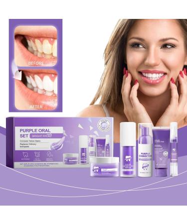 Purple Toothpaste Whitening Purple Corrector Toothpastes Purple Teeth Whitening Whitening Sensitive Teeth Toothpaste Deep Clean Formula Removes Tooth Stains (Set Mint) - Buy Online on GoSupps.com