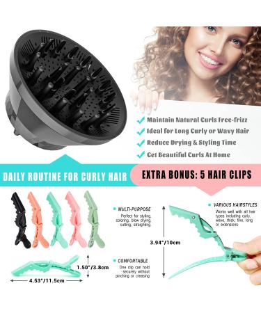 Universal Collapsible Hair Diffuser for Curly Wavy Natural Hair | Adjustable Attachment for Blow Dryer Nozzles 1.6-3.1 | Salon-Quality Results - Buy Online on GoSupps.com