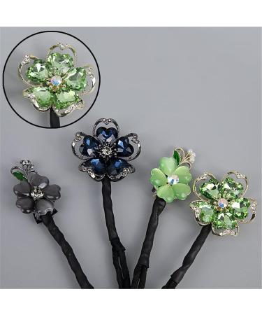 Rhinestone Flower Hair Clip Elegant Hair Clip Magic Hair Bun Maker Deft Bun Hair Tie French Twist Hair Bun Whale Tail Rhinestone Flower Hair Clip Tools for Perfect Buns (C) - Buy Online on GoSupps.com