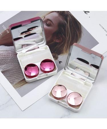 Buy NATUCE 2PCs Contact Lens Container Set - Travel-Friendly with Mirrors - Pink & Rose Gold - Ideal for Home & Travel - Buy Online on GoSupps.com