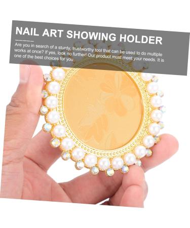 Housoutil Nail Display Board Nail Color Mixing Plate Makeup Paint Plate Nail Building Gel Hybrid Gel Makeup Mixing Palette Nail Polish Zinc Alloy Bracket Photo Frame - Buy Online on GoSupps.com