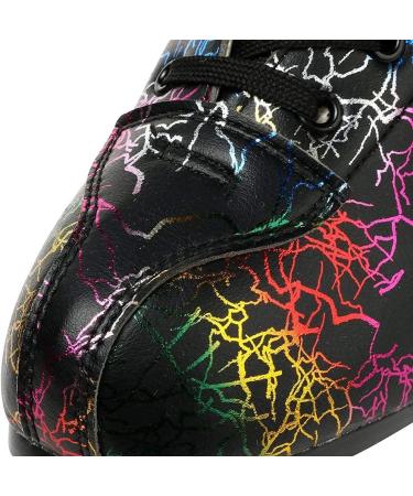 Classic High-top Roller Skates for Men and Women | Double Row Skates for Indoor and Outdoor | Unisex Christmas Party | Bag Included | Lightning Black Flash Wheel | Size 9.5 (45US) - Buy Online on GoSupps.com