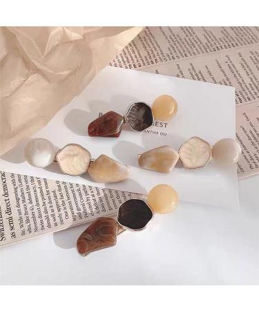 JIEKRIHLO 2-Piece Acrylic Geometry Hair Clips | Mori Girl Design | 3 Color Options | Women & Girls - Buy Online on GoSupps.com