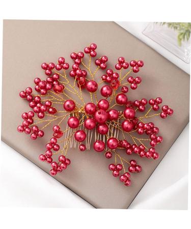 FRCOLOR 1pc Diamond Hair Clips Bridal Hair Clip Foam Mesh Net Pearl Hair Side Combs Pearl Haircombs Wedding Hair Combs Bridal Hair Combs Wedding Hair Clip Tiara Bride Crystal Accessories - Buy Online on GoSupps.com