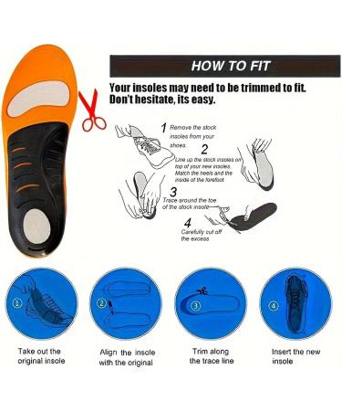 Plantar Fasciitis Relief Insoles - Arch Support Gel Orthotic Inserts for Men & Women | Comfort & Pain Relief for Work Boots & Shoes - Buy Online on GoSupps.com