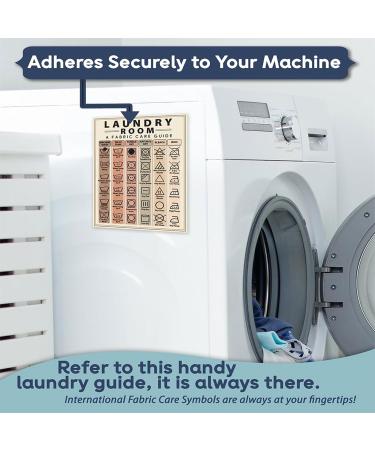 Laundry Symbols Guide Magnet Washing Machine Laundry Magnets Wall Art Laundry Instructions Laundry Chart - Buy Online on GoSupps.com