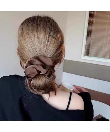 6 Pack Gold Bracelet Hair Ties with Silk Scrunchies for Breakage Prevention - Hair Accessories for Women and Teen Girls - Buy Online on GoSupps.com